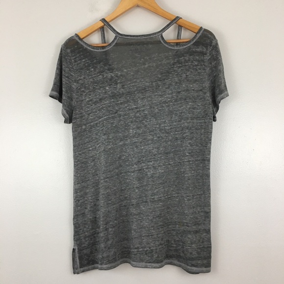 Lucky Brand Journey Burnout Cold Shoulder Tee M - Picture 5 of 8
